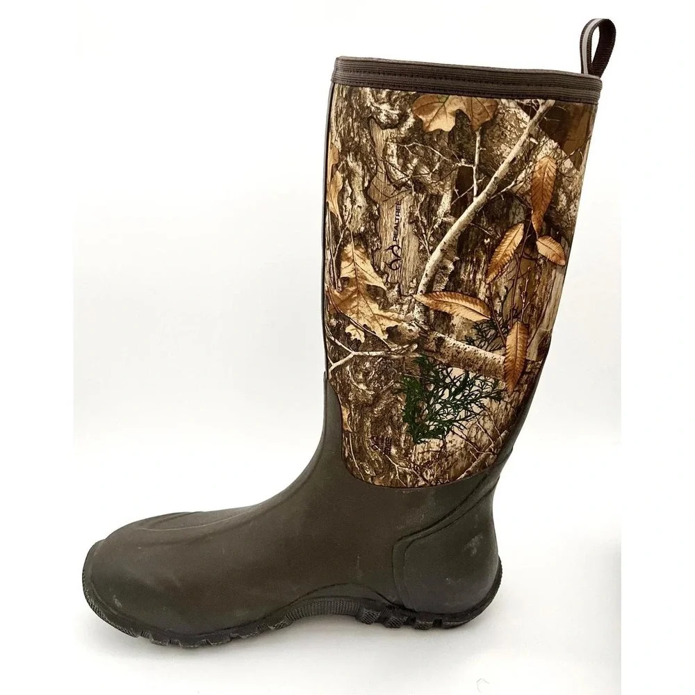 MUCK Tall Hunting Boots Fieldblazer Mens US14 Forest Tree Camouflage Waterproof